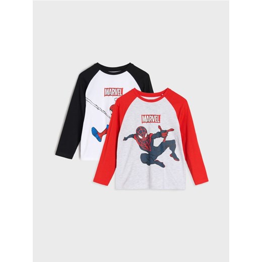 Sinsay - Koszulki z długimi rękawami 2 pack Spider-Man - wielobarwny ze sklepu Sinsay w kategorii T-shirty chłopięce - zdjęcie 184541208