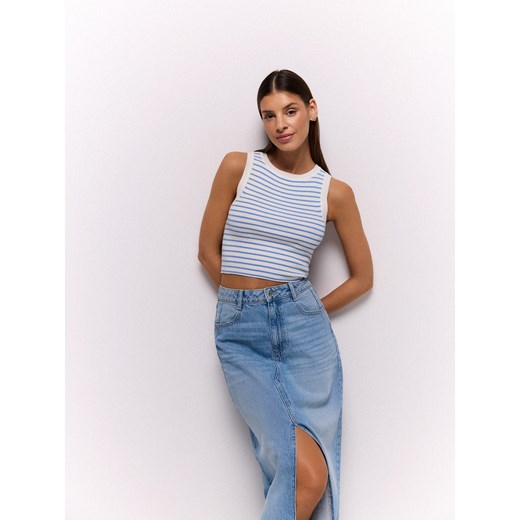 Mohito - Jeansowa spódnica maxi - niebieski Mohito 42 Mohito