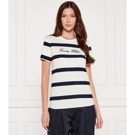 Tommy Hilfiger T-shirt | Regular Fit ze sklepu Gomez Fashion Store w kategorii Bluzki damskie - zdjęcie 184542578