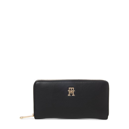 Tommy Hilfiger Portfel damski Kobiety Sztuczne włókno czarny jednolity ze sklepu vangraaf w kategorii Portfele damskie - zdjęcie 184544236