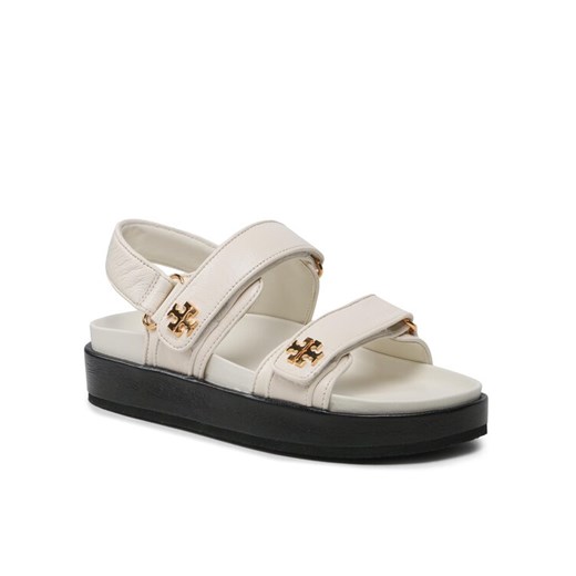 Tory Burch Sandały Kira Sport Sandal Calf Leather 144328 Écru ze sklepu MODIVO w kategorii Sandały damskie - zdjęcie 184547007