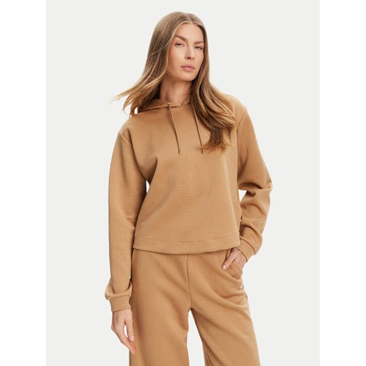 Guess Bluza V5YQ04 KBSL2 Beżowy Regular Fit ze sklepu MODIVO w kategorii Bluzy damskie - zdjęcie 184547049
