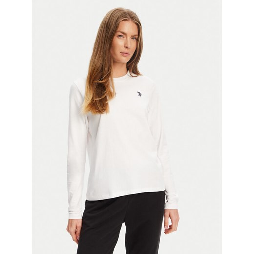 U.S. Polo Assn. Bluzka WUP0785 Biały Regular Fit ze sklepu MODIVO w kategorii Bluzki damskie - zdjęcie 184547066