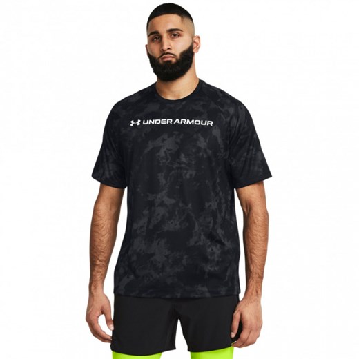 Męska koszulka treningowa Under Armour UA Tech Abc Camo Ss - czarna ze sklepu Sportstylestory.com w kategorii T-shirty męskie - zdjęcie 184547587
