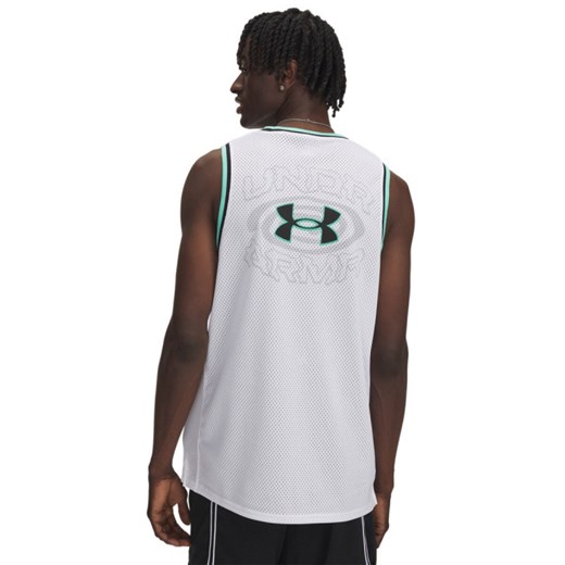Męski top do koszykówki Under Armour Zone Pro Mesh Tank Graphic - biały ze sklepu Sportstylestory.com w kategorii T-shirty męskie - zdjęcie 184547638