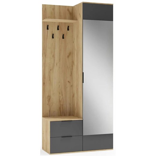 Garderoba nowoczesna dąb złoty + antracyt K6-F95 Elior One Size Edinos.pl