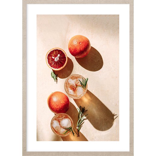 Ars Longa Druk artystyczny &quot;Refreshing orange&quot; w ramce - 70 x 50 cm ze sklepu Limango Polska w kategorii Obrazy - zdjęcie 184548629