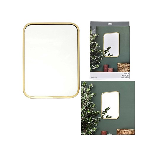 Rétro Chic Lustro w kolorze złotym - 34 x 25 cm ze sklepu Limango Polska w kategorii Lustra - zdjęcie 184548888