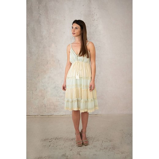 Lula Natura Sukienka w kolorze żółto-zielonym ze sklepu Limango Polska w kategorii Sukienki - zdjęcie 184549055