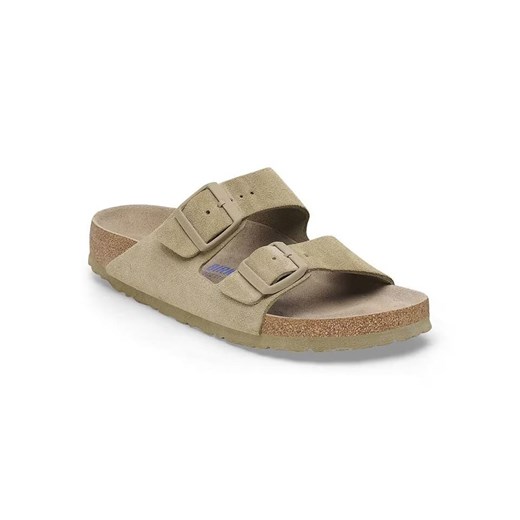 Birkenstock Skórzane klapki &quot;Arizona&quot; w kolorze khaki ze sklepu Limango Polska w kategorii Klapki damskie - zdjęcie 184549179