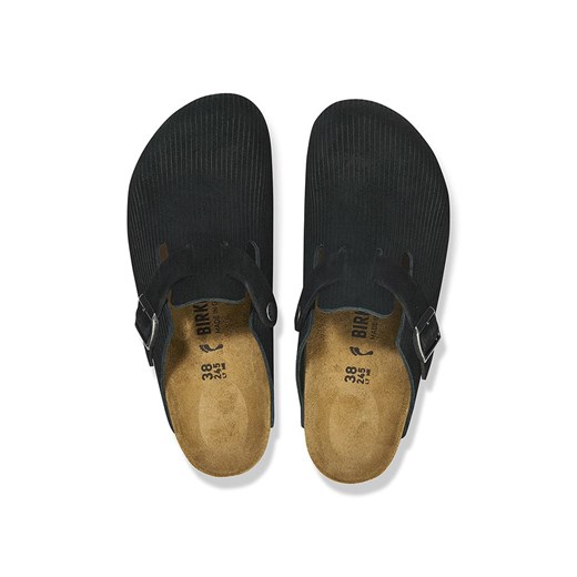 Birkenstock Skórzane chodaki "Boston" w kolorze czarnym 38 okazyjna cena Limango Polska