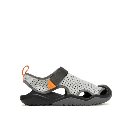 Sandały Crocs Swiftwater™ Mesh Deck 211095 Szary ze sklepu eobuwie.pl w kategorii Sandały damskie - zdjęcie 184550095