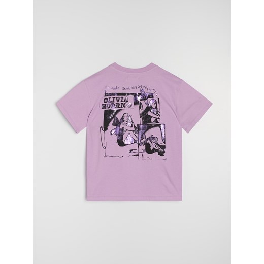 Sinsay - Koszulka z nadrukiem na plecach Olivia Rodrigo - fioletowy Sinsay L Sinsay