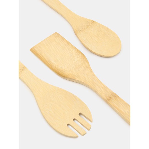 Sinsay - Bambusowe łyżki kuchenne 3 pack - beżowy Sinsay One Size Sinsay