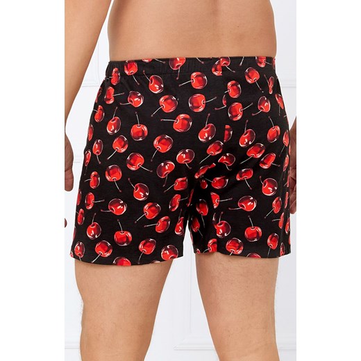 Luźne bokserki męskie bawełniane Cherry, Kolor czarno-czerwony, Rozmiar M, Italian Fashion ze sklepu Primodo w kategorii Majtki męskie - zdjęcie 184552085
