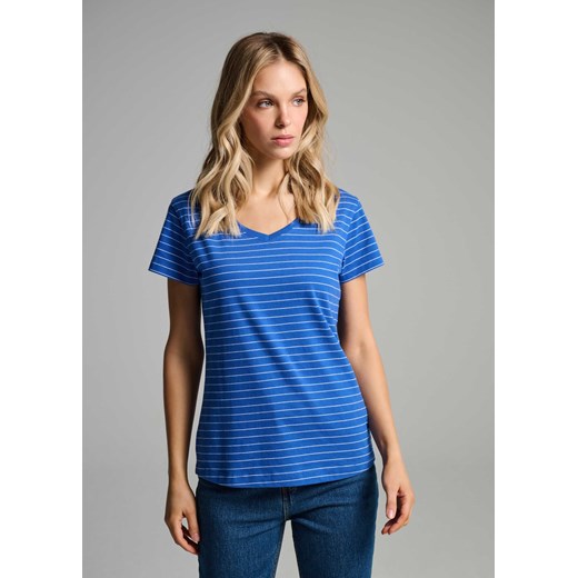 Dopasowany T-shirt z dekoltem w serek Diverse L Diverse