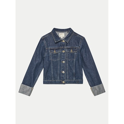 Guess Kurtka jeansowa J5RL03 D5D90 Granatowy Regular Fit ze sklepu MODIVO w kategorii Kurtki dziewczęce - zdjęcie 184553456