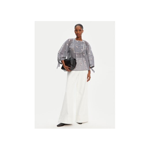 Munthe Bluzka Pristina 252102525224 Granatowy Loose Fit Munthe 34 MODIVO