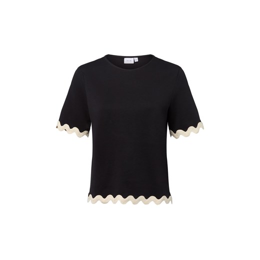 Vila VICalisa Kobiety Bawełna czarny jednolity ze sklepu vangraaf w kategorii Bluzki damskie - zdjęcie 184555758