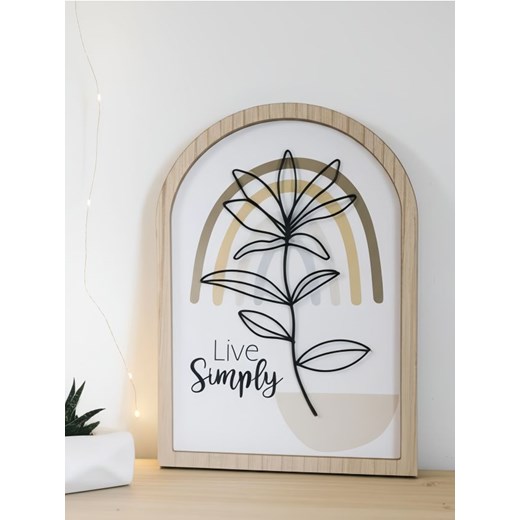 Sinsay - Ramka z grafiką z motywem kwiatowym - beżowy ze sklepu Sinsay w kategorii Dom - zdjęcie 184556997