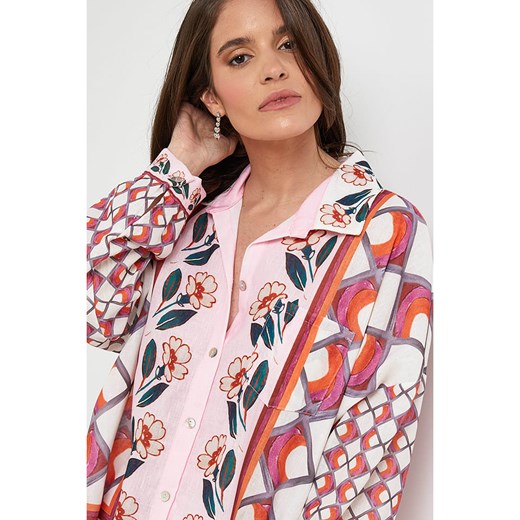 Koszula damska Rodier Lin z kołnierzykiem z lnu 