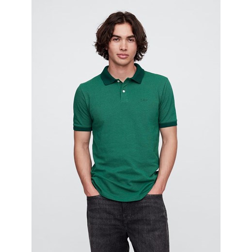 GAP Koszulka polo w kolorze zielonym ze sklepu Limango Polska w kategorii T-shirty męskie - zdjęcie 184559477