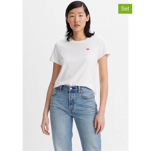 Levi&apos;s Koszulki (2 szt.) w kolorze białym i czerwonym ze sklepu Limango Polska w kategorii Bluzki damskie - zdjęcie 184559575