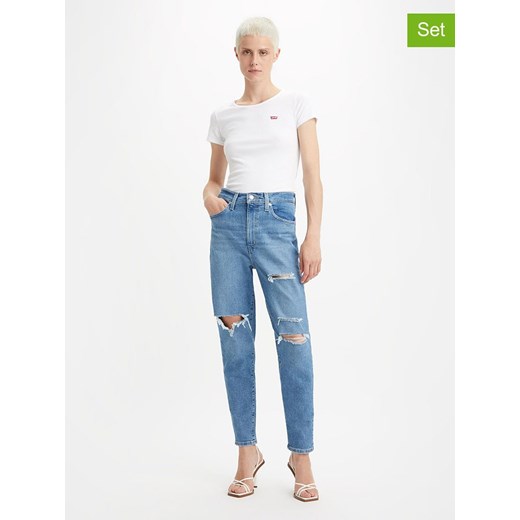 Levi&apos;s Koszulki (2 szt.) w kolorze białym ze sklepu Limango Polska w kategorii Bluzki damskie - zdjęcie 184559589
