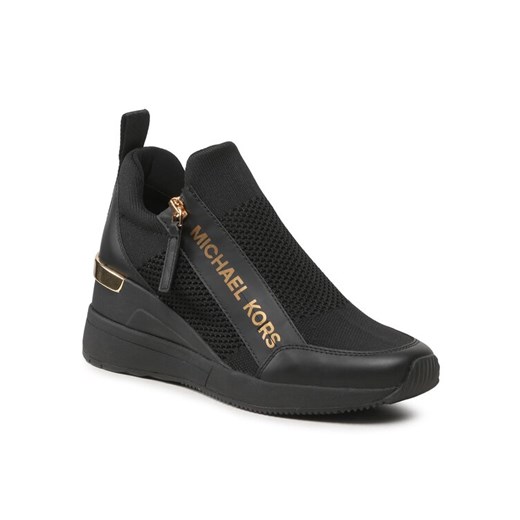 Sneakersy MICHAEL Michael Kors Willis Wedge Trainer 43F3WIFS1D Czarny ze sklepu eobuwie.pl w kategorii Buty sportowe damskie - zdjęcie 184560348