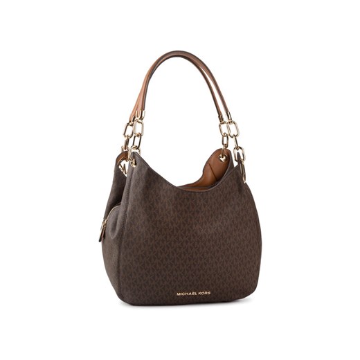 Torebka MICHAEL Michael Kors Lillie 30T9G0LE3B Brązowy ze sklepu eobuwie.pl w kategorii Torebki worki - zdjęcie 184560379