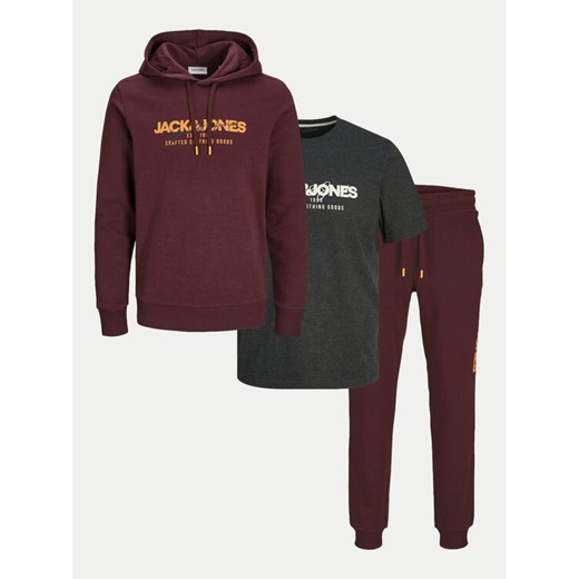 Jack&Jones Komplet dresowy Alvis 12267884 Bordowy Standard Fit L MODIVO