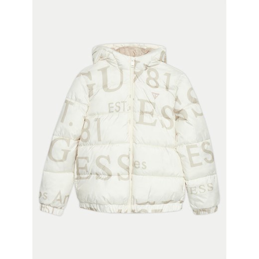 Guess Kurtka puchowa H4BJ05 WCFM0 Biały Regular Fit ze sklepu MODIVO w kategorii Kurtki dziewczęce - zdjęcie 184560687