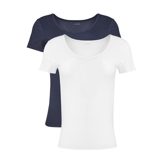 HUGO Komplet 2 t-shirtów Twin 50545688 Biały Regular Fit ze sklepu MODIVO w kategorii Bluzki damskie - zdjęcie 184560718