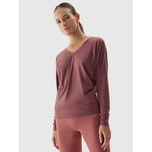 4F Koszulka techniczna 4FAW23TFLOF153 Czerwony Slim Fit ze sklepu MODIVO w kategorii Bluzki damskie - zdjęcie 184560738