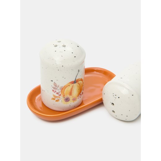 Sinsay - Solniczka i pieprzniczka na podstawce z motywem jesiennym - wielobarwny Sinsay One Size Sinsay