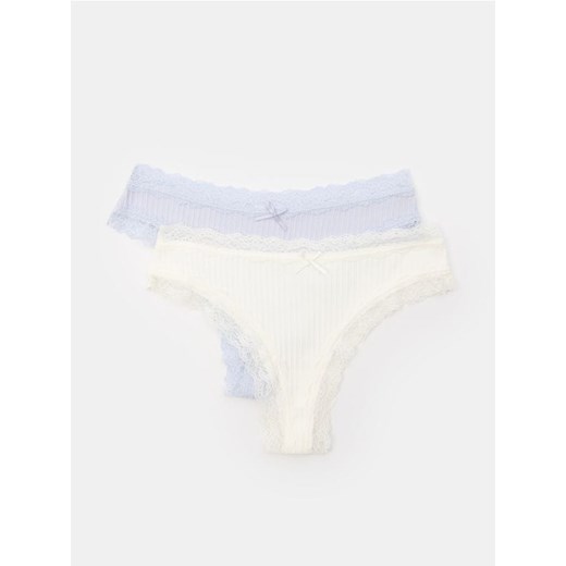 Sinsay - Majtki brazyliany 2 pack - wielobarwny ze sklepu Sinsay w kategorii Majtki damskie - zdjęcie 184562147