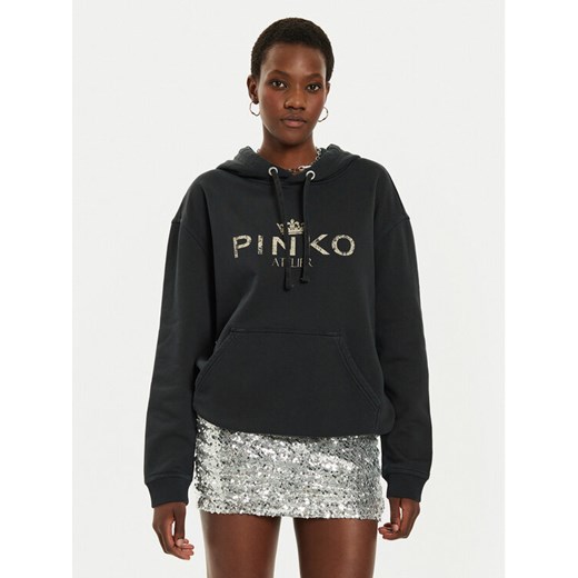 Pinko Bluza Bassani 104388 A27V Czarny Regular Fit ze sklepu MODIVO w kategorii Bluzy damskie - zdjęcie 184562257