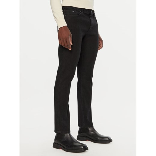 Boss Jeansy P-Delaware 50527032 Czarny Slim Fit ze sklepu MODIVO w kategorii Jeansy męskie - zdjęcie 184562296