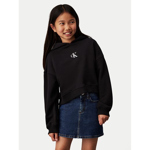 Calvin Klein Jeans Bluza IG0IG02755 D Czarny Boxy Fit ze sklepu MODIVO w kategorii Bluzy dziewczęce - zdjęcie 184562298