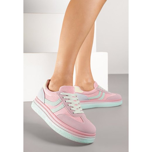 Różowe Sneakersy Typu Kultowe Tenisówki na Niskiej Platformie Olritia ze sklepu renee.pl w kategorii Buty sportowe damskie - zdjęcie 184563296
