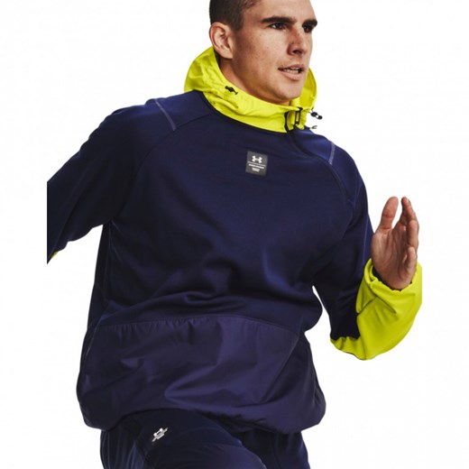 Męska bluza treningowa Under Armour UA RUSH™ Fleece Hoodie - granatowa ze sklepu Sportstylestory.com w kategorii Bluzy męskie - zdjęcie 184563568