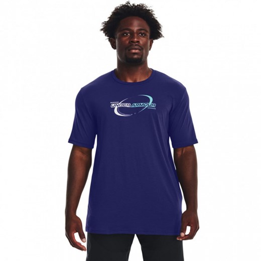 Męski t-shirt z nadrukiem Under Armour UA Sportstyle - granatowy ze sklepu Sportstylestory.com w kategorii T-shirty męskie - zdjęcie 184563597
