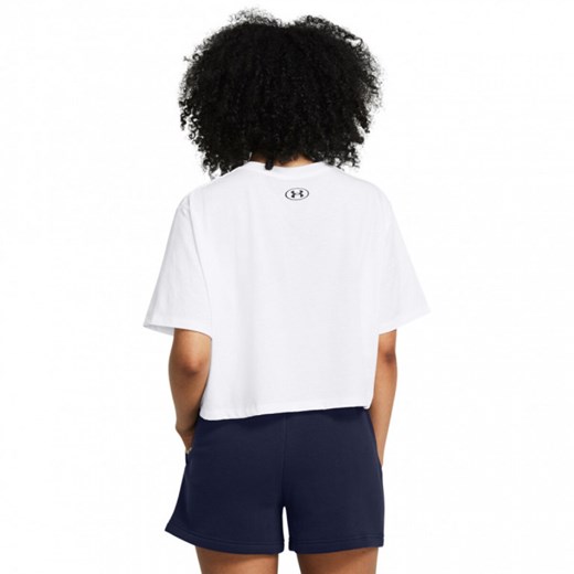 Damski t-shirt crop-top Under Armour UA W Boxy Crop Logo Ss - biały Under Armour XL Sportstylestory.com