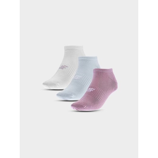 Damskie skarpetki niskie (3-pack) 4F 4FWMM00USOCF276 - multikolor ze sklepu Sportstylestory.com w kategorii Skarpetki damskie - zdjęcie 184564126
