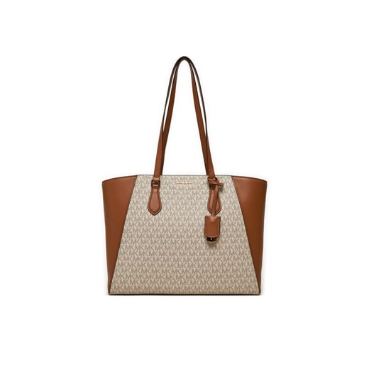 Torebka MICHAEL Michael Kors Taryn 30F4GTBT7B Beżowy ze sklepu eobuwie.pl w kategorii Torby Shopper bag - zdjęcie 184564466