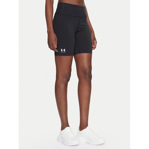 Under Armour Szorty sportowe Rival 7" 1386703 Czarny Slim Fit ze sklepu MODIVO w kategorii Szorty - zdjęcie 184565129