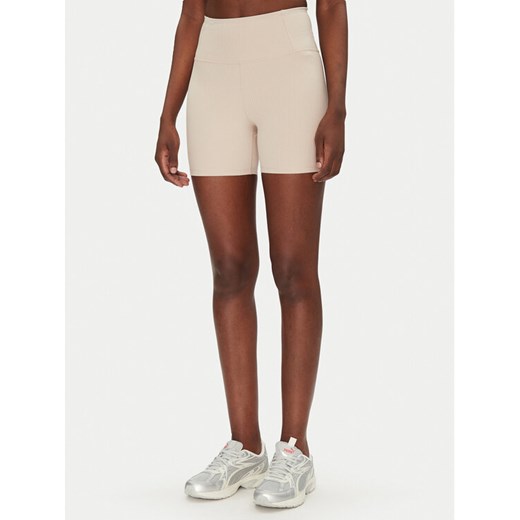 Girlfriend Collective Szorty sportowe Rib Run 4041 Beżowy Slim Fit ze sklepu MODIVO w kategorii Szorty - zdjęcie 184565155