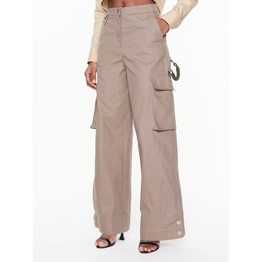 Remain Spodnie materiałowe Canvas RM2158 Beżowy Relaxed Fit ze sklepu MODIVO w kategorii Spodnie damskie - zdjęcie 184565175