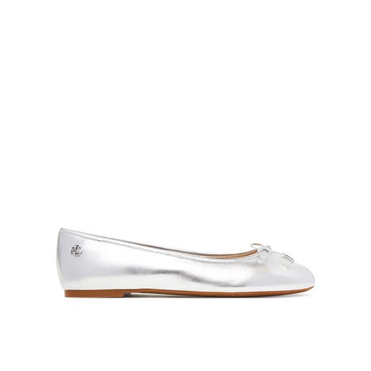 Baleriny LAUREN RALPH LAUREN Jayna 802978836001 Srebrny ze sklepu eobuwie.pl w kategorii Balerinki - zdjęcie 184566609