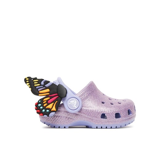 Klapki Crocs Toddler Classic IAM Butterfly Clog 210018 Fioletowy ze sklepu eobuwie.pl w kategorii Klapki dziecięce - zdjęcie 184566648